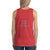 Women's Sleeveless T-Shirt- JESUS HAS MY BACK - Red Triblend / XS