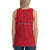Women's Sleeveless T-Shirt- GOD RULES - Red / XS