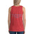 Women's Sleeveless T-Shirt- MY STRENGTH COMES FROM JESUS - Red Triblend / XS