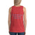 Women's Sleeveless T-Shirt- JESUS REIGNS NOW AND FOREVER - Red Triblend / XS