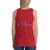 Women's Sleeveless T-Shirt- RISING HE JUSTIFIED - Red / XS