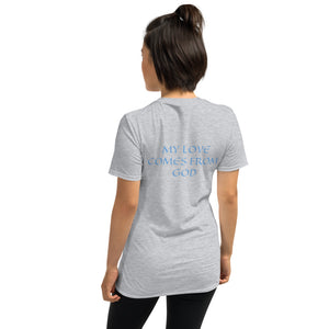 Women's T-Shirt Short-Sleeve- MY LOVE COMES FROM GOD - Sport Grey / S