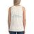 Women's Sleeveless T-Shirt- RISING HE JUSTIFIED - Oatmeal Triblend / XS