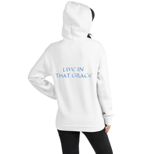 Women's Hoodie- LIVE IN THAT GRACE - White / S