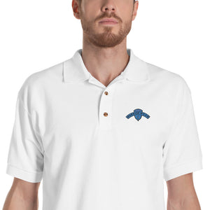 Men's Embroidered Polo Shirt - White / S