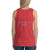 Women's Sleeveless T-Shirt- GOD HAS MY BACK - Red Triblend / XS