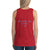 Women's Sleeveless T-Shirt- OH, HOW HE LOVES US - Red / XS