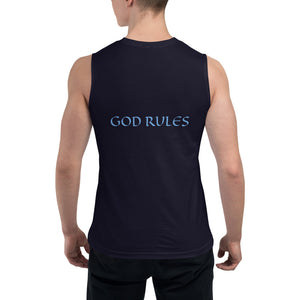 Men's Sleeveless Shirt- GOD RULES - 
