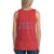 Women's Sleeveless T-Shirt- PAIN GIVES BIRTH TO THE PROMISE - Red Triblend / XS