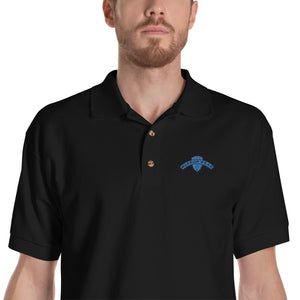 Men's Embroidered Polo Shirt - Black / S