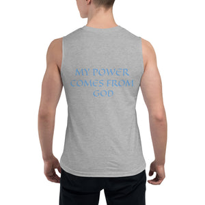 Men's Sleeveless Shirt- MY POWER COMES FROM GOD - 