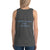 Women's Sleeveless T-Shirt- FAITH CALMS THE STORMS - Asphalt / XS