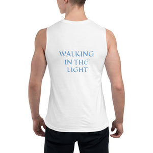 Men's Sleeveless Shirt- WALKING IN THE LIGHT - 