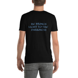 Men's T-Shirt Short-Sleeve- HE BRINGS LIGHT TO THE DARKNESS - Black / S