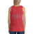 Women's Sleeveless T-Shirt- LET OUR UNITY BEGIN WITH GOD - Red Triblend / XS