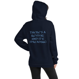Women's Hoodie- THERE'S A REVIVAL AND IT'S SPREADING - Navy / S