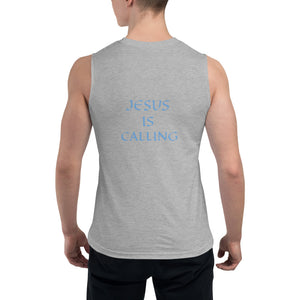 Men's Sleeveless Shirt- JESUS IS CALLING - 