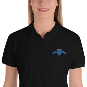Women's Embroidered Polo Shirt - Black / S