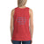 Women's Sleeveless T-Shirt- WHAT A POWERFUL NAME IN JESUS - Red Triblend / XS