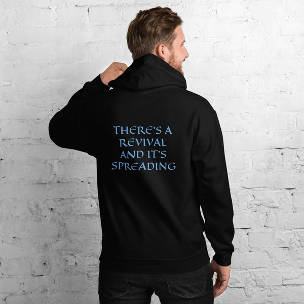 Men's Hoodie- THERE'S A REVIVAL AND IT'S SPREADING - Black / S