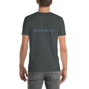 Men's T-Shirt Short-Sleeve- JESUS RULES - Dark Heather / S