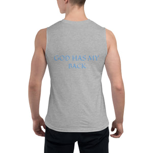 Men's Sleeveless Shirt- GOD HAS MY BACK - 