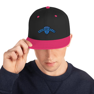 Men's Snapback Hat - Black/ Neon Pink