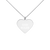 Engraved Heart Necklace- LOVE - White Rhodium coating / GOD RULES